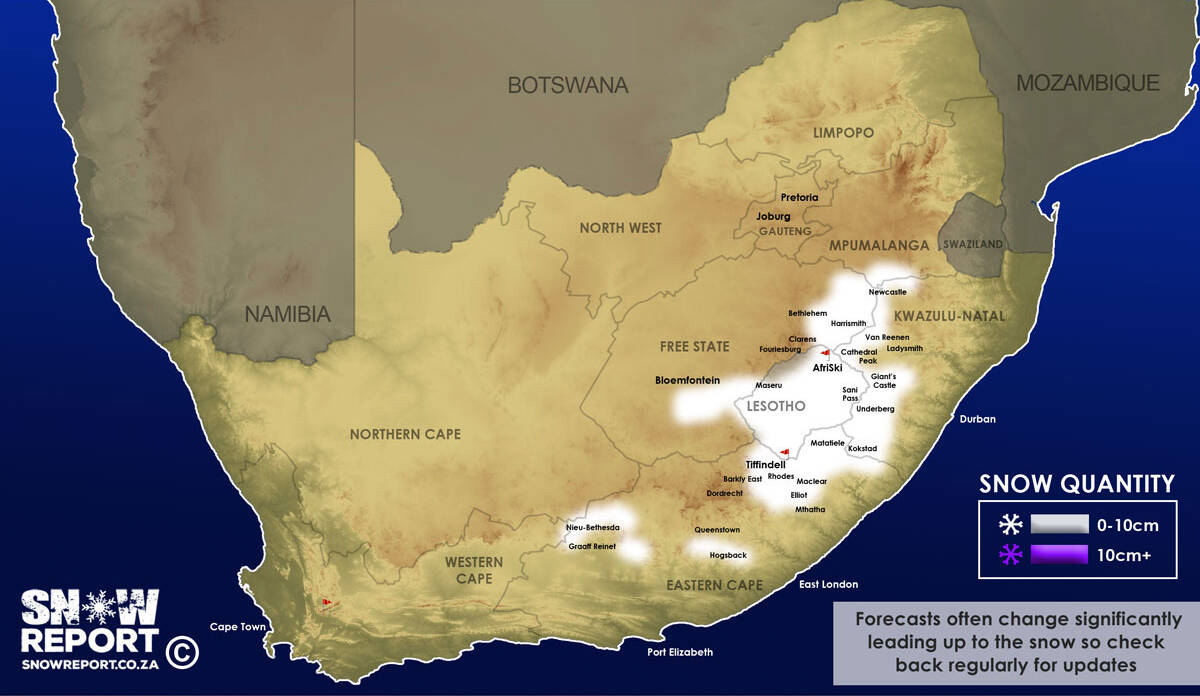 Snow forecast map for 27 September 2021 [updated 4 October]
