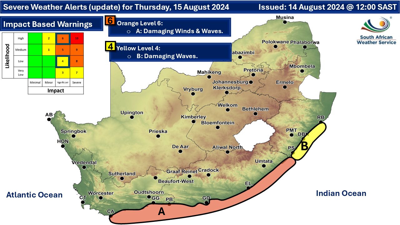 Three weather warnings and level 6 again for wind and waves on Thursday