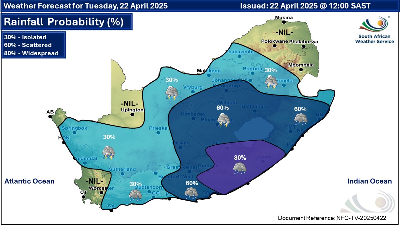 Orange warning for disruptive rainfall and a warning for severe ...