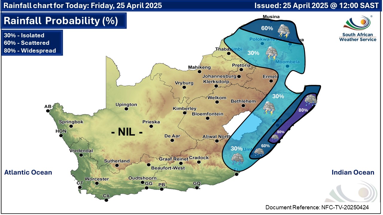 Disruptive rainfall warnings for the Eastern Cape and KwaZulu-Natal on ...
