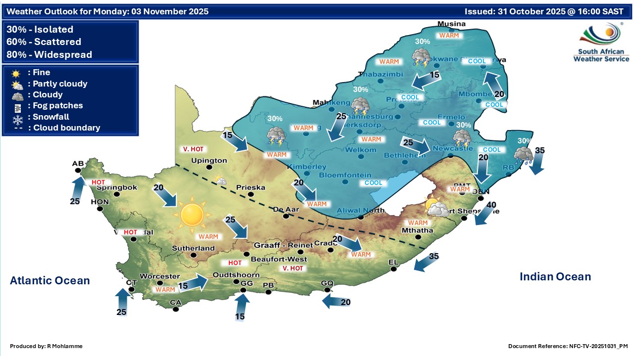 Saturday weather – rainfall for the west and south, and thunderstorms ...