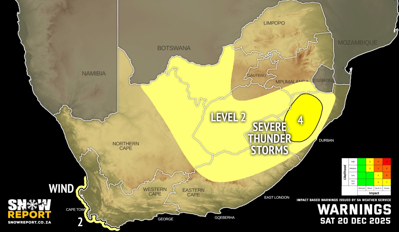 SATURDAY WEATHER: Damaging wind in the Cape and a thunderstorm warning ...
