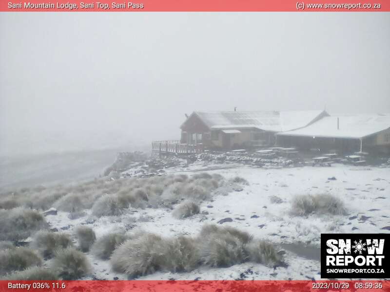 Snow at Sani Pass