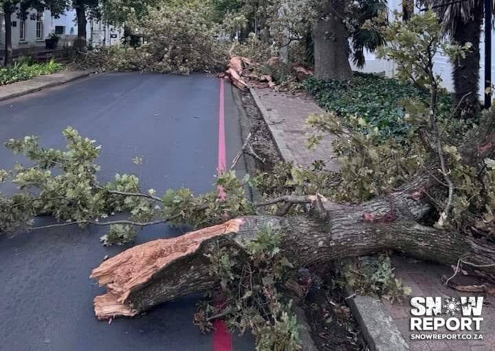Road closures due to storm damage as severe weather arrives